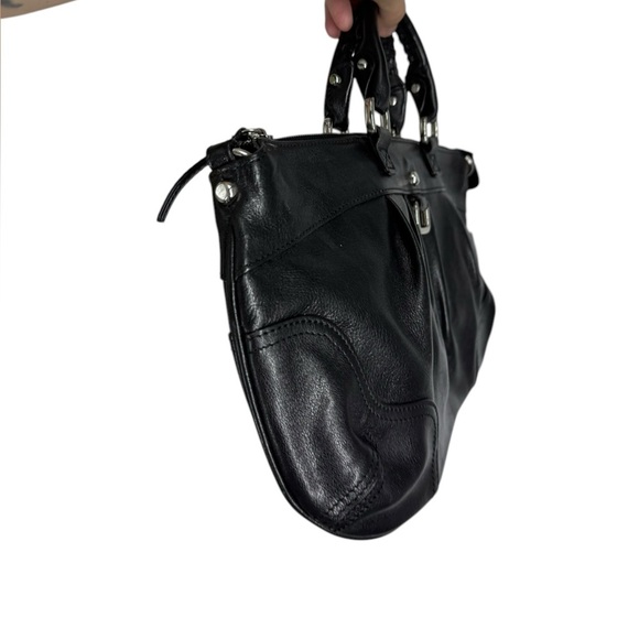 Y2K Lodis black leather hand bag tote - Picture 2 of 7